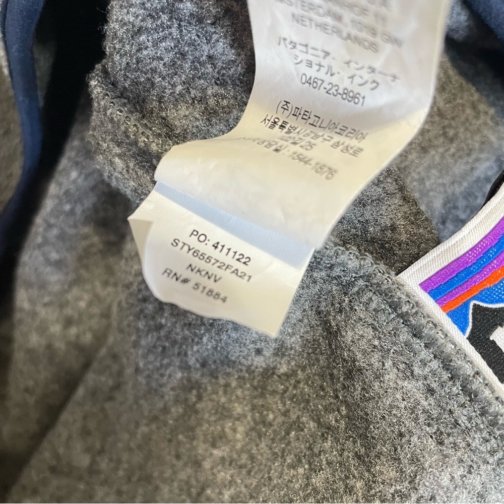 Patagonia Kids Grey Synchilla Pullover Fleece Size M 10Y - Picture 7 of 8